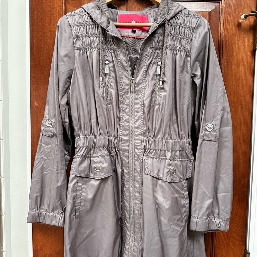 Ivanka Trump Women's Gray Hooded Rain Jacket